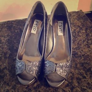 Silver grey/ sparkle stilettos